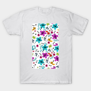 Neon colors floral T-Shirt